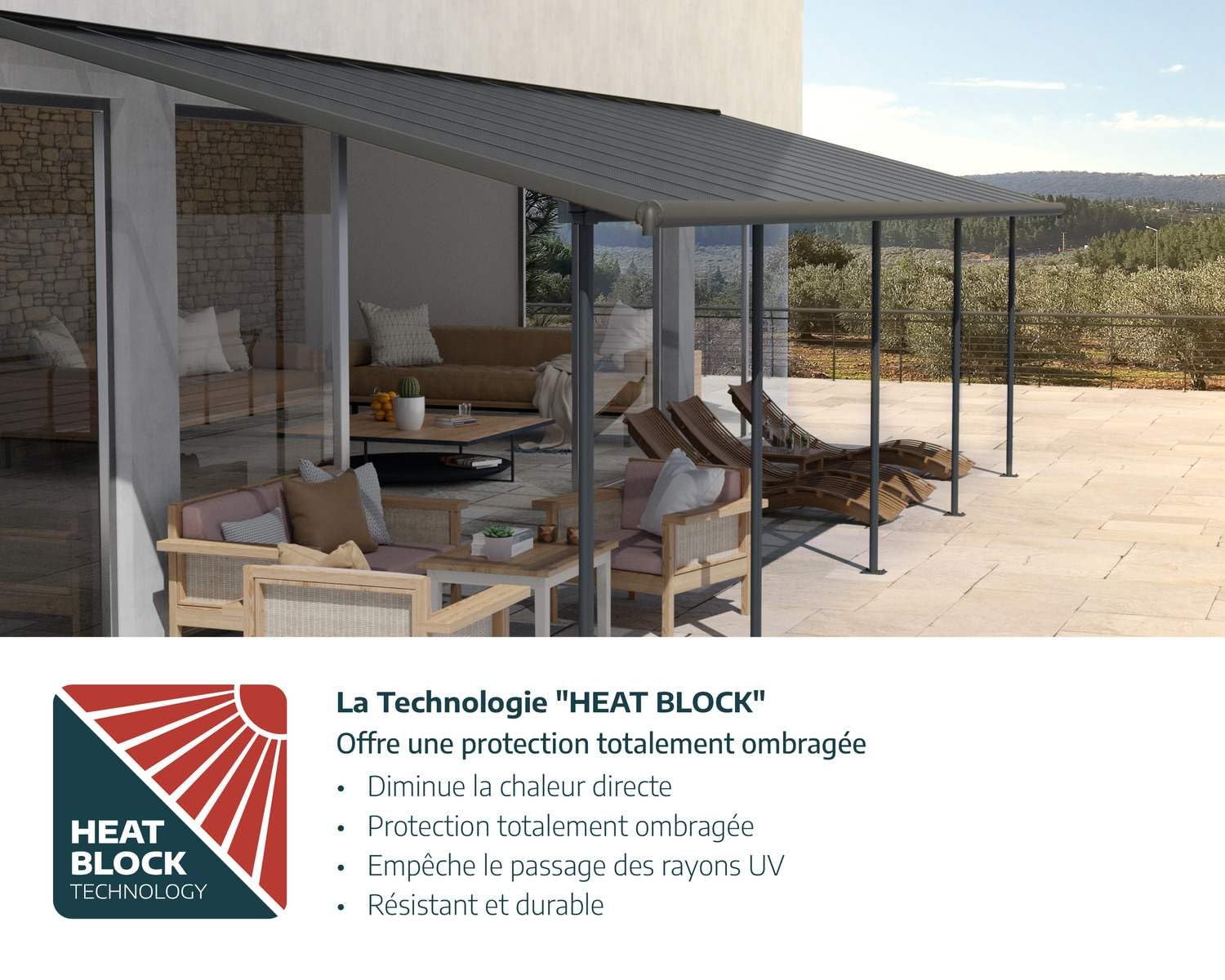 Canopia by Palram Pergola Sierra 2.3X2.3 en Aluminium Et Polycarbonate, Moderne & Élégante, pour Couvrir Une Terrasse Toute L’année (Grise Transparent)