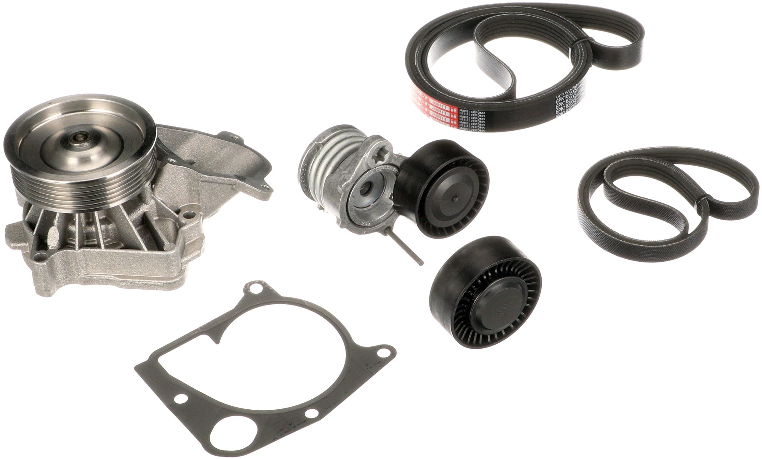 GATES KP26PK1835XS Pompa acqua + Kit cinghia Poly V con pompa acqua nero