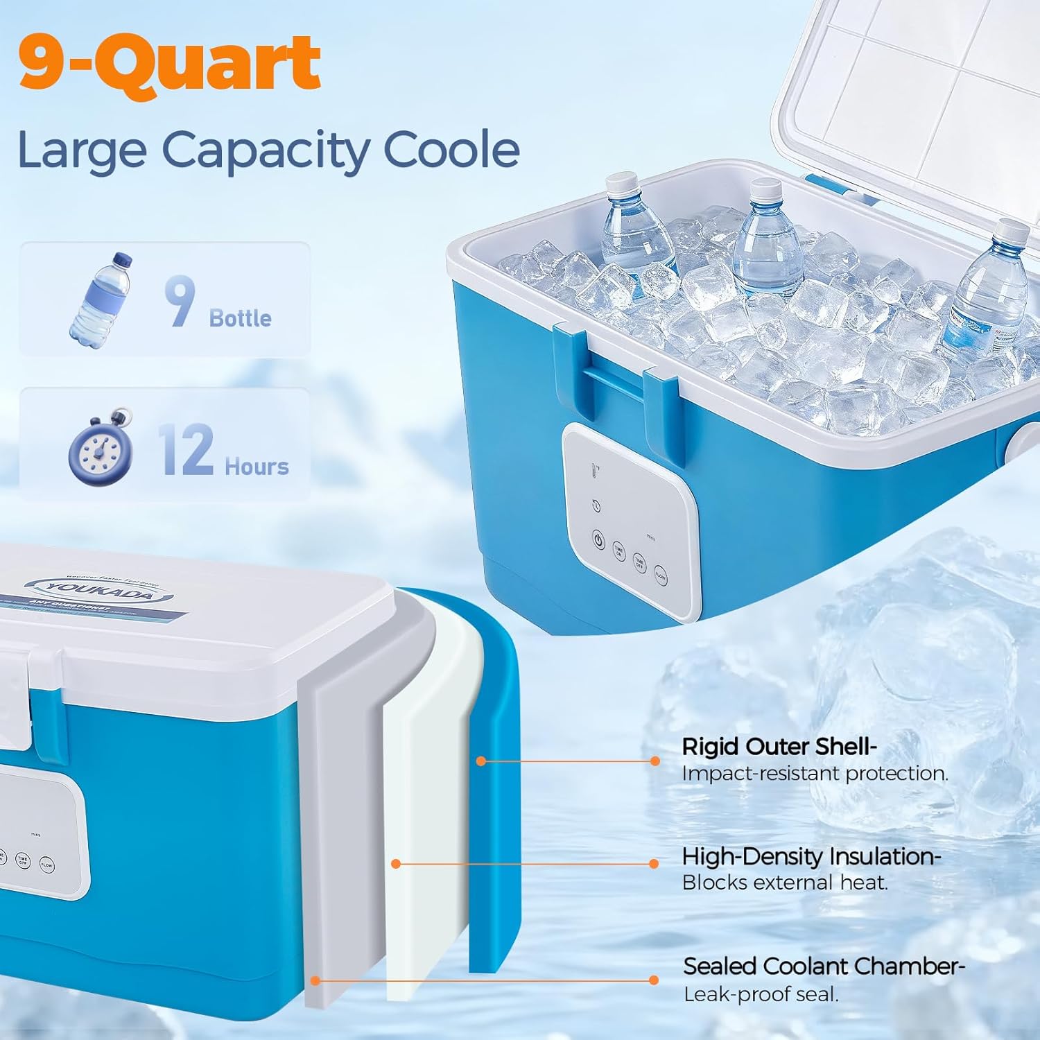 Cold Therapy Machine for Post-Surgery & Sports Injuries, Ice Machine for Knee After Surgery with Digital Control, Ideal for Knee, Shoulder, Back Pain Relief