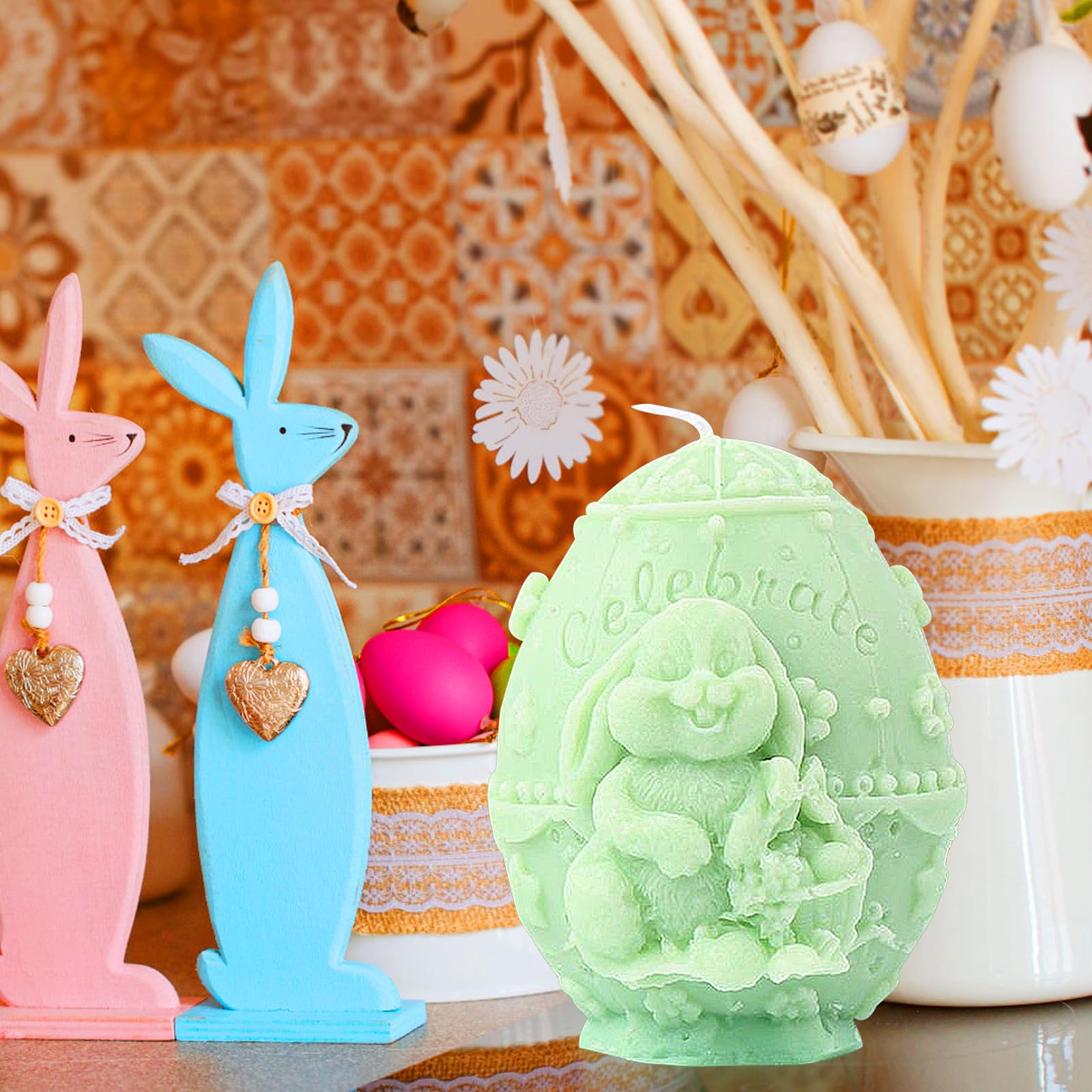 Stampo Per Candele In Silicone - CONIGLIETTO SEDUTO | Con Le Api