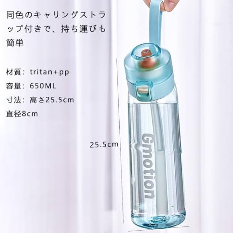 水筒　ウォーターボトル　ストロー　650ml 楽天市場】ウォーターボトル 650ml 水筒 目盛り付き WATER
