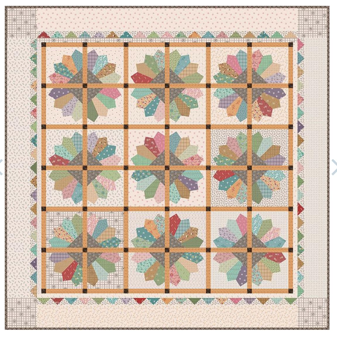 Gentler Times Fabric Collection by Lori Holt of Bee in My Bonnet and It’s Sew Emma | Riley Blake Designs | Precuts, Kits & Notions for Quilting, Sewing & Home Décor (Delightful Quilt KIT)