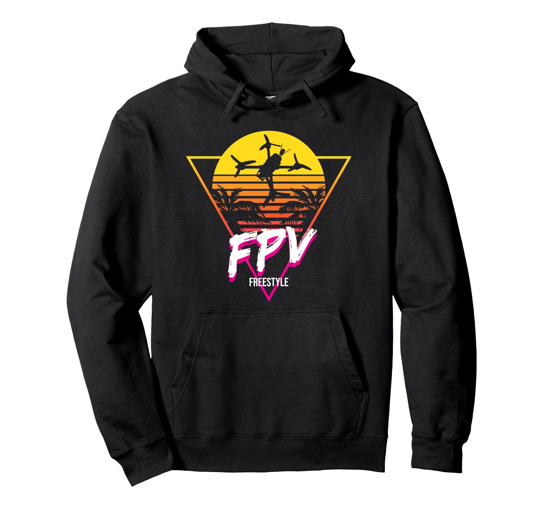 Retro Freestyle FPV Racing Drone Pilot Acro Quadcopter Pullover Hoodie