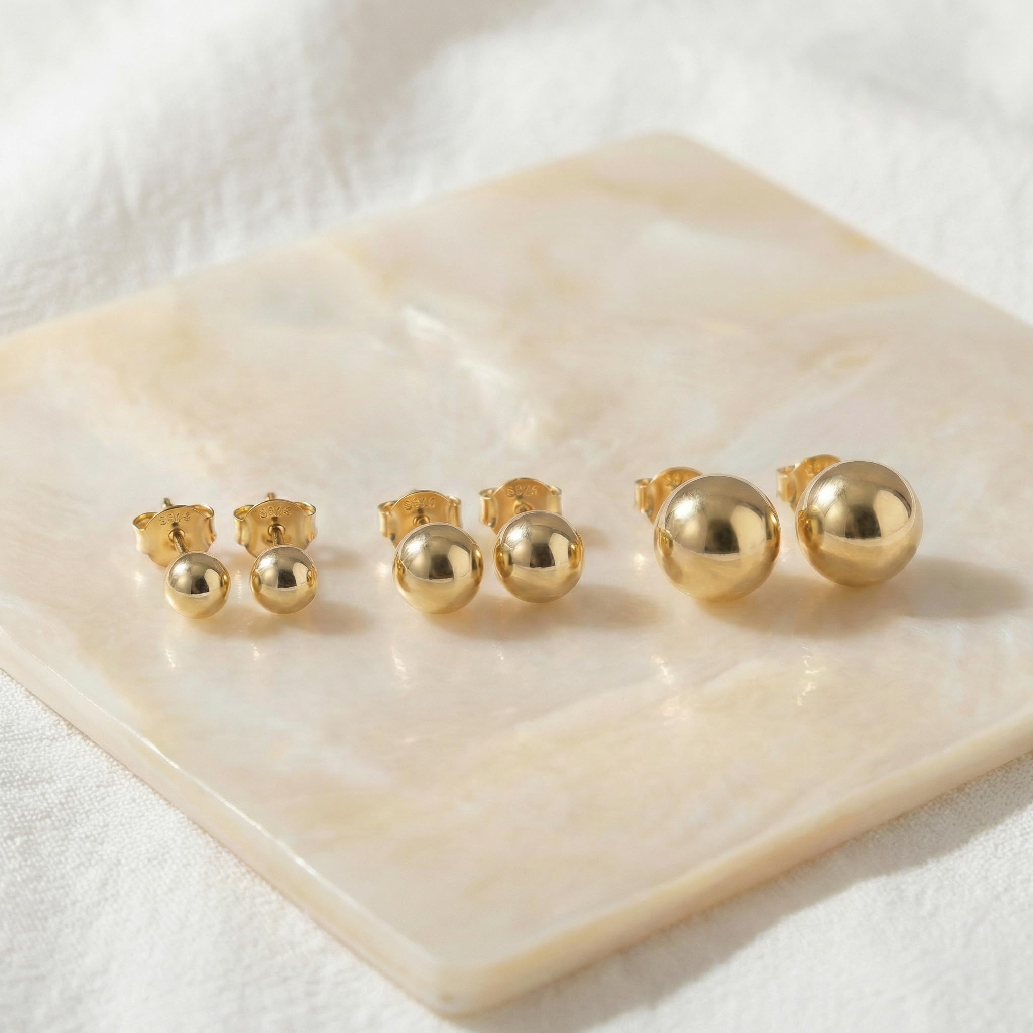 Sofia Milani - Set di 3 orecchini da donna in argento 925 – design a sfera