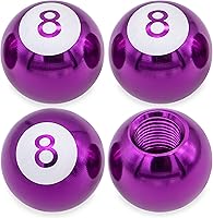 Vista 51 de 4 tapas de vástago de válvula de neumático estilo piscina 8 bolas, cubiertas universales de núcleo de cobre a prueba de polvo para automóviles, SUV