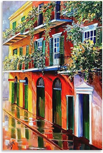 THAELY Diane Millsap - Lienzo impreso con diseño de Dacian French Quarter Sunshine para decoración de pared de granja, póster artístico para