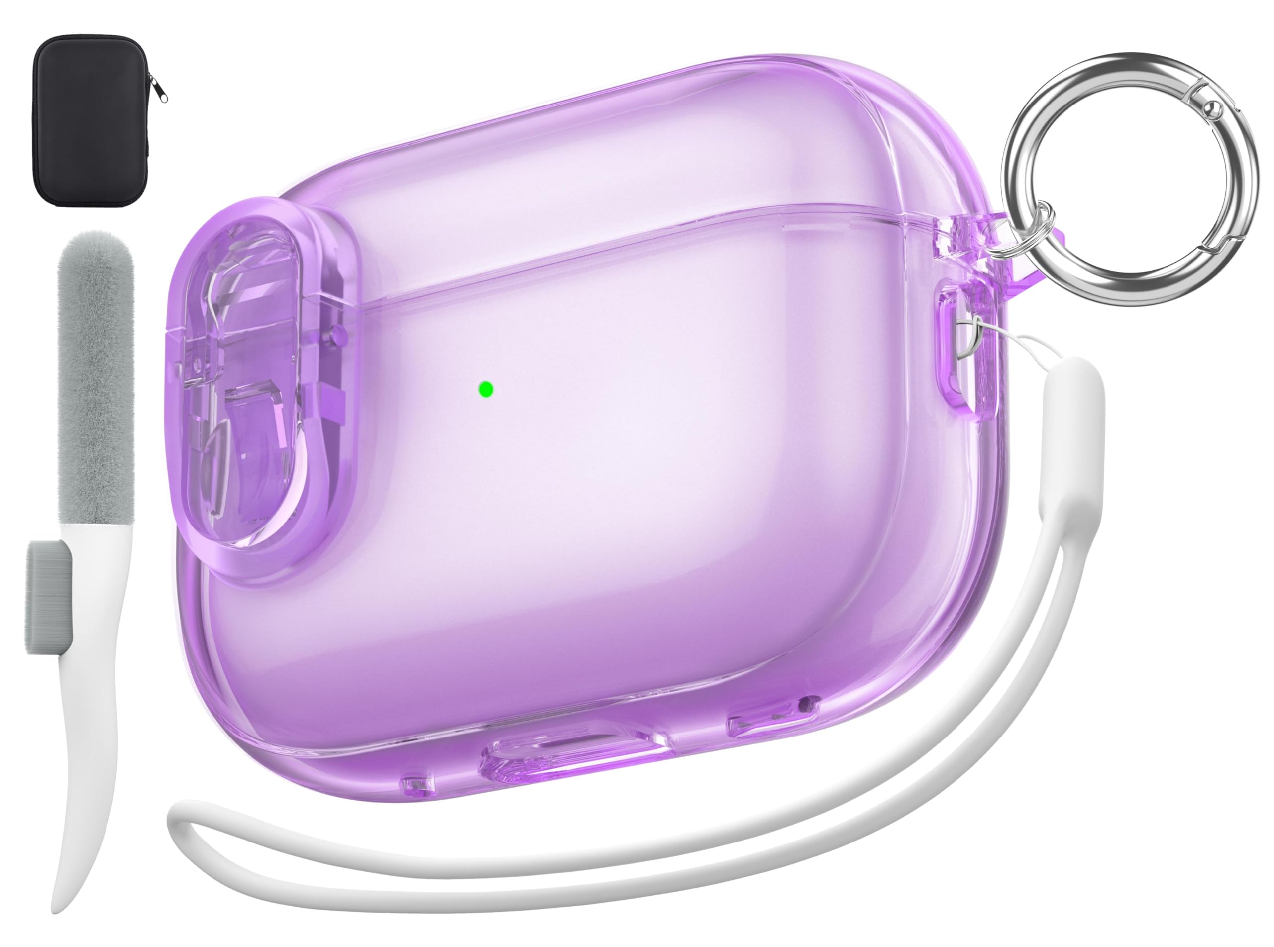 Valkit Compatible AirPods Pro Case, Clear with Cleaner Kit, Soft TPU Protective Cover, Shockproof for AirPods Pro Gen 2/1