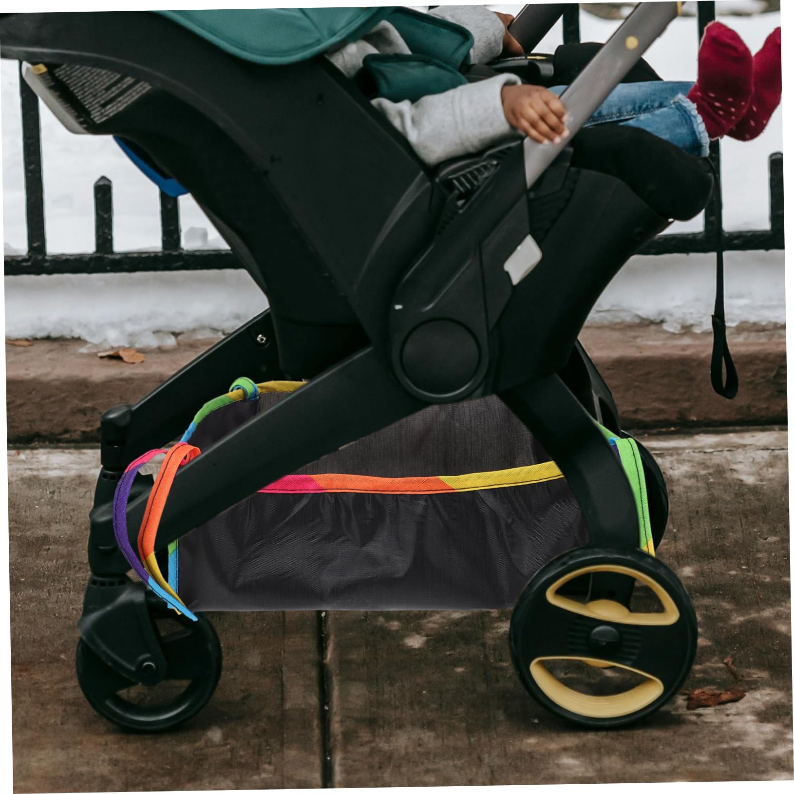 SUPVOX Universal Stroller Bottom Storage Bag Stroller Bottom Organizer Basket for New Parents Baby Cart Organizer