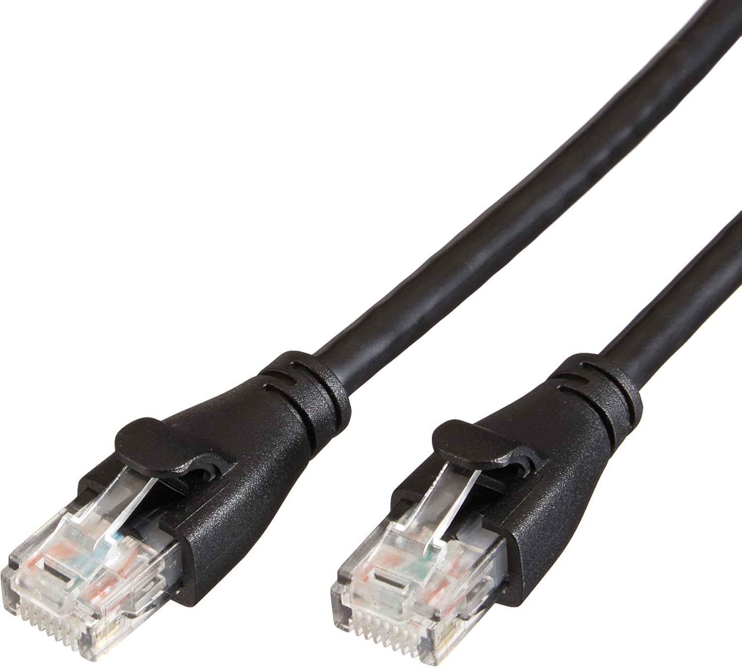 Amazon Basics RJ45 Cat 6 Ethernet Patch Cable, 1Gpbs Transfer Speed, Gold-Plated Connectors, 25 Foot - 10-Pack, Black