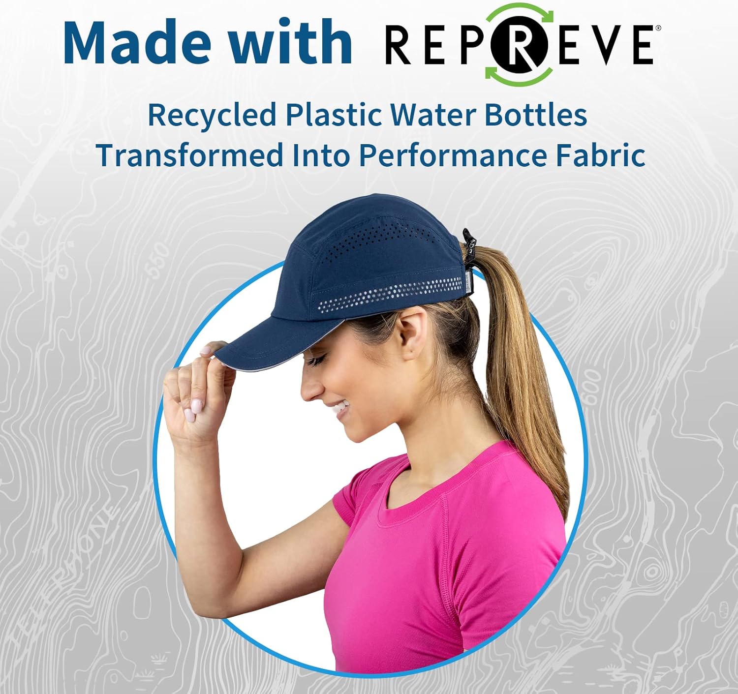 TrailHeads Womens Running Hat - Recycled Cap for Women - Athletic Ladies Baseball Caps for Sports, Golf, Tennis, Workout - Image 3