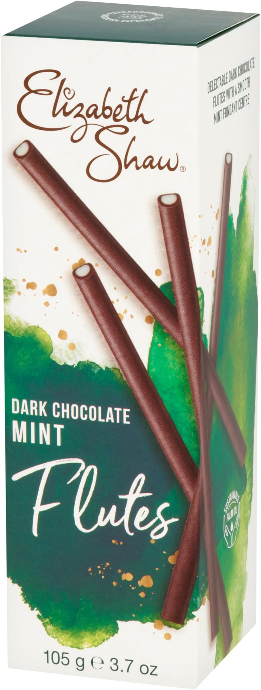 Elizabeth Shaw Mint Flutes 105g - Rich Dark Chocolate with a mint fondant centre - Treat - Share - Gift