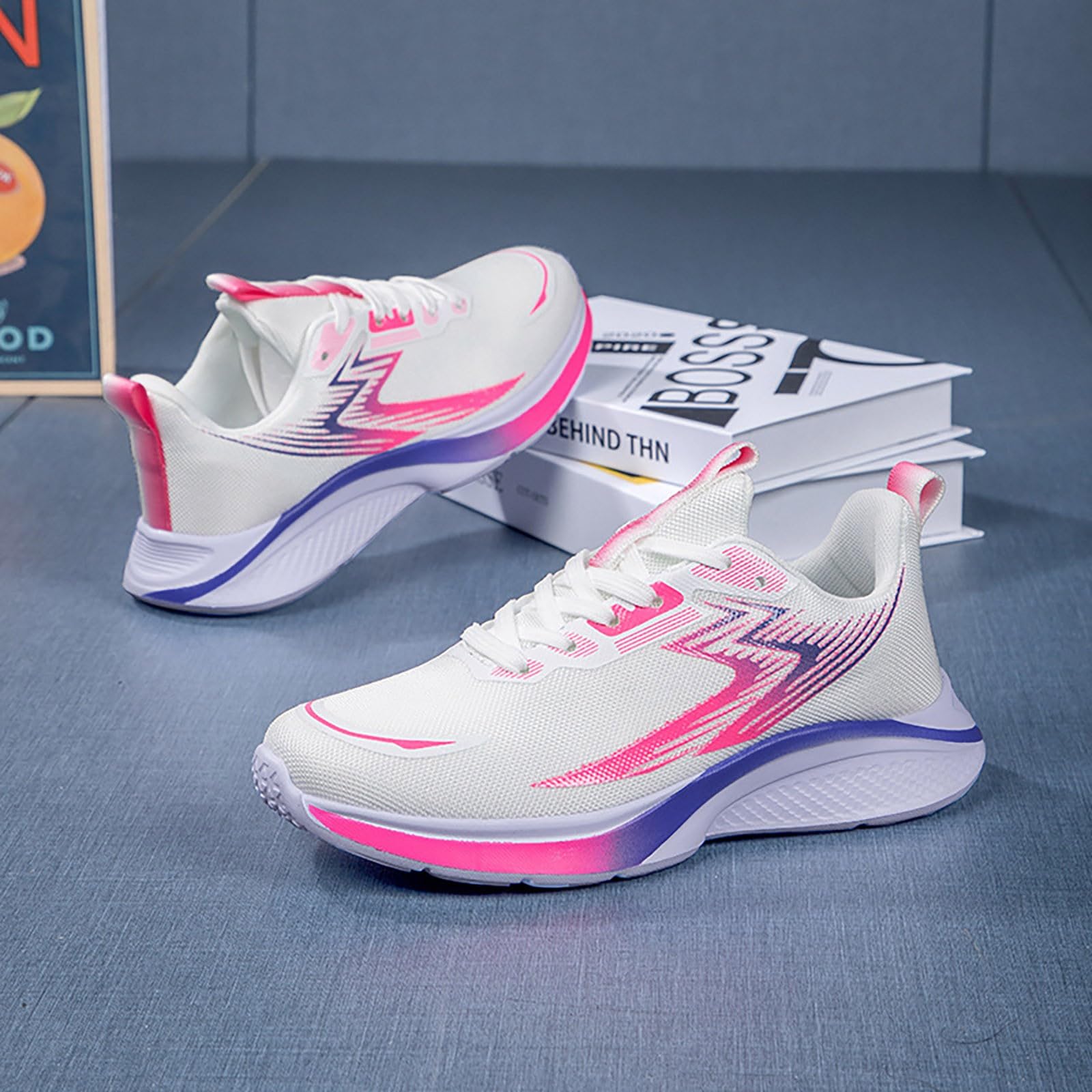 Scarpe da Ginnastica da Donna Comode Pianta Larga Sneakers Bianche Donna | Sneakers Ragazza in Tessuto Sintetico per Allenamento Palestra Calzature Atletica Comfort Ottimale Rete Traspirante