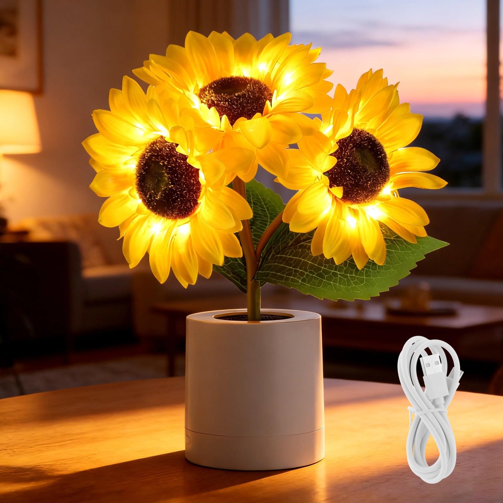 Veilleuse LED tournesol à intensité variable poétique - 6