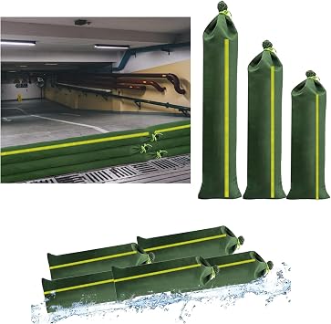 Sandbag for Flood Control 2PCS 68 with Reflective Strips Silicone Canvas Flood Barrier for Home Store Garage Garden