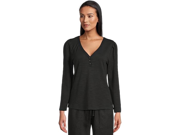 Ashby Isles Placket Puff Sleeve Top - Image 4