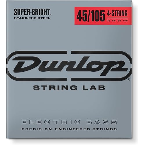 Jim Dunlop Super Bright Stainless Steel Bass Strings 45-105