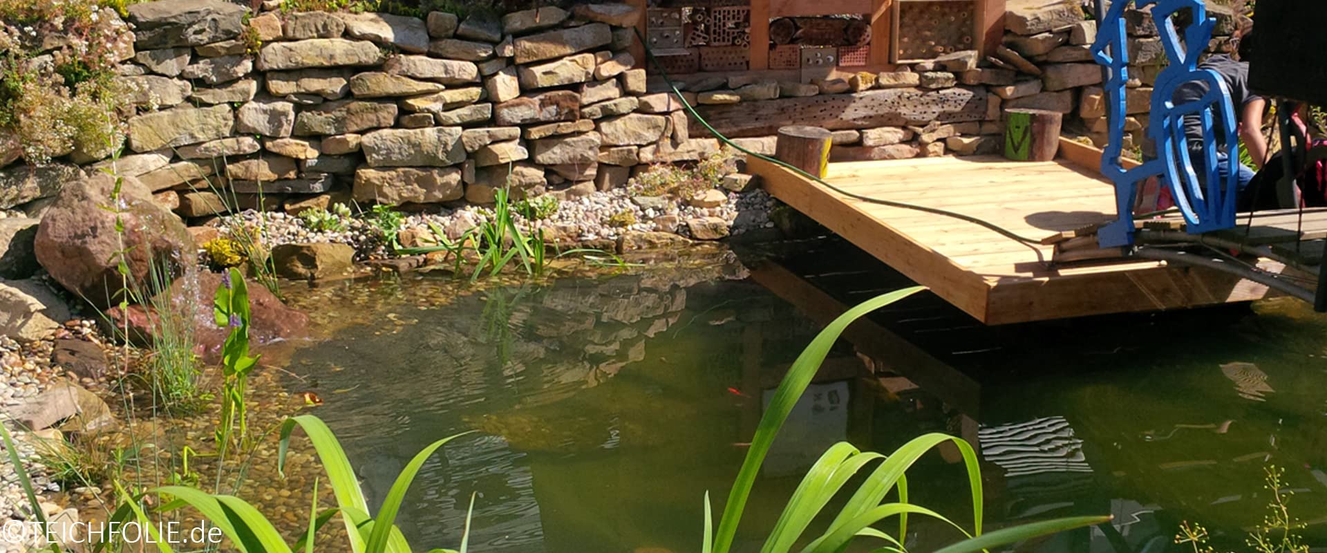 Teichfolie EPDM 8x6m hochelastisch langlebig für Teich Schwimmteich Wasserlauf Hochbeet Badeteich
