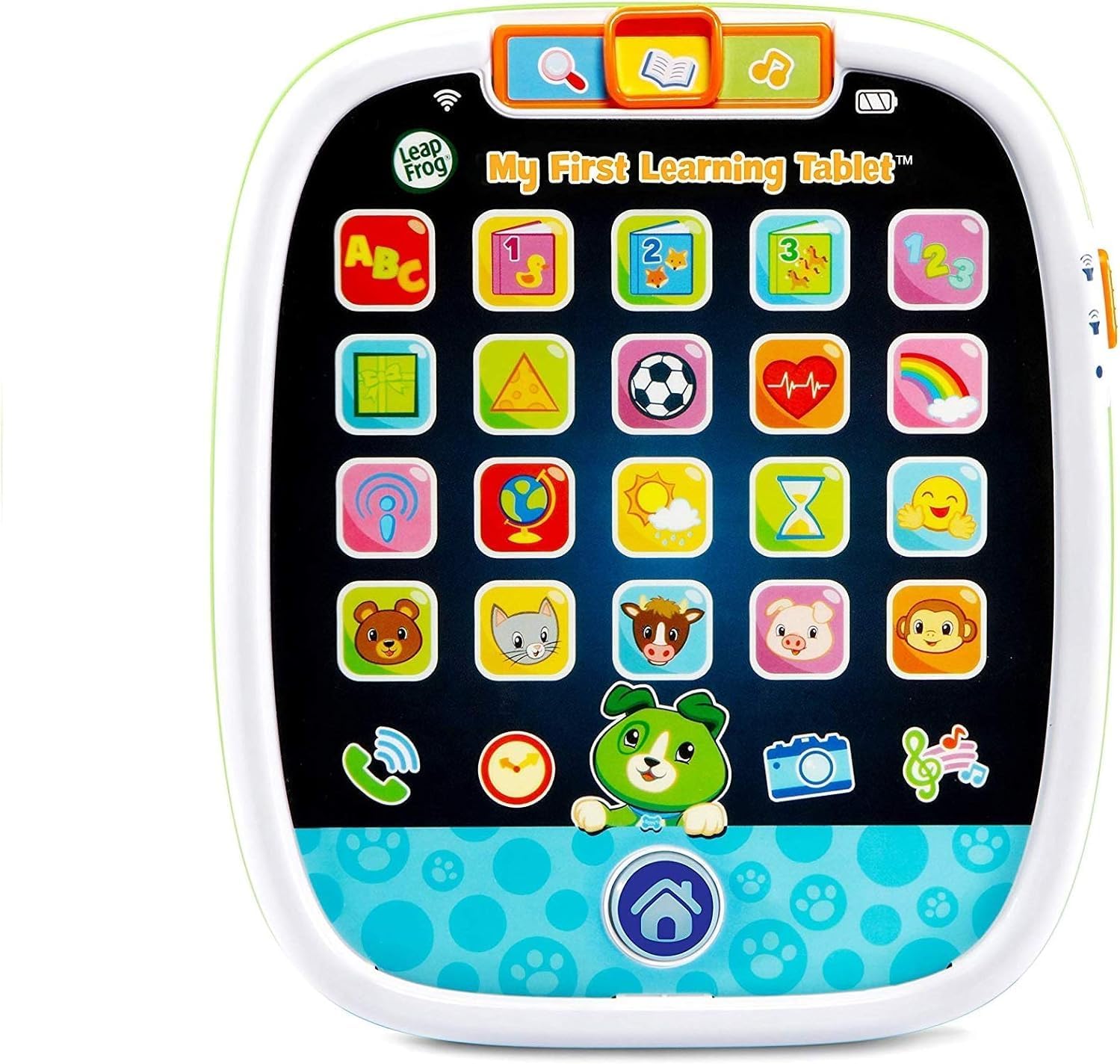 My First Learning Tablet for Toddlers, Interactive Educational Toy with Lights, Music, and Role-Play Learning, Touchscreen Pretend Play Tablet for Kids Aged 12 Months+, Black