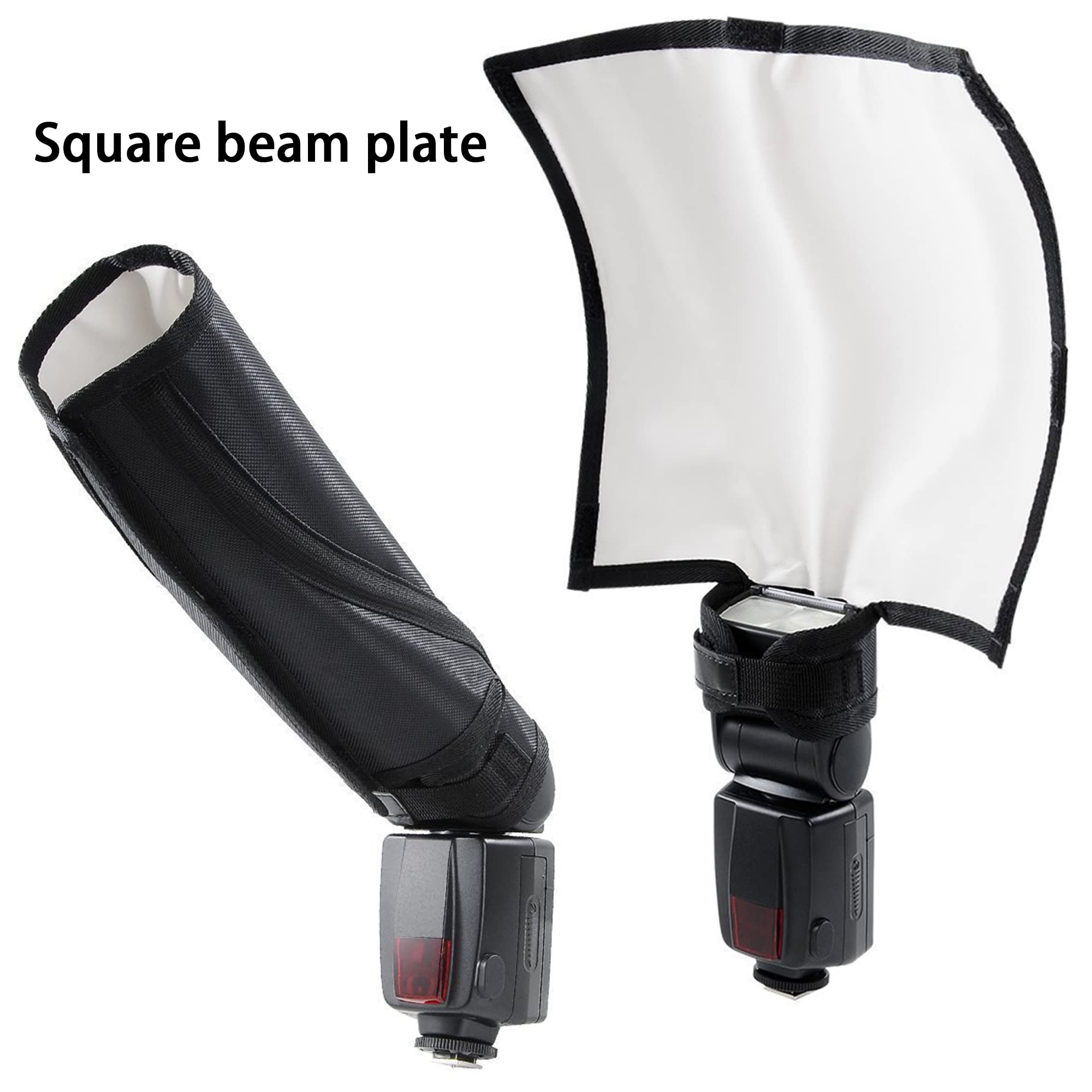 2PCS Difusor De Flash Speedlite Softbox Difusor de Flash Plateado Reflector De Flash PequeñO Softbox portátil Plegable Difusor De Flash PortáTil Reflectores portátil para fotografía