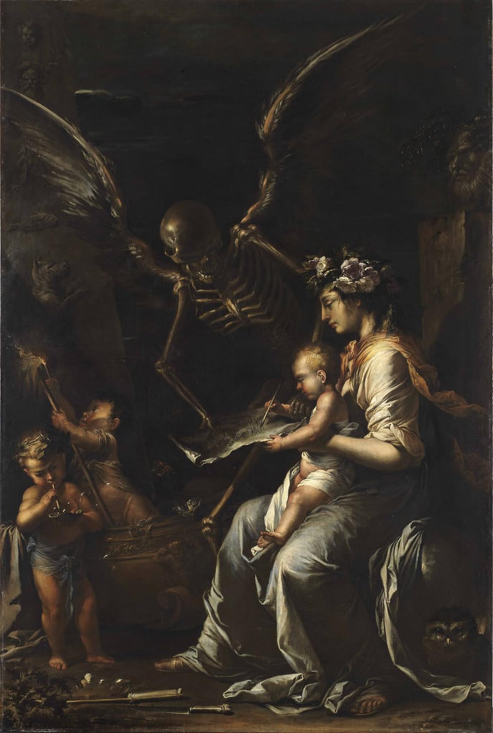 POSTERIIk Famous Print Pop Art Wall Art Graffiti Human Frailty by Salvator Rosa Art Prints for Home Decor 60x90cm