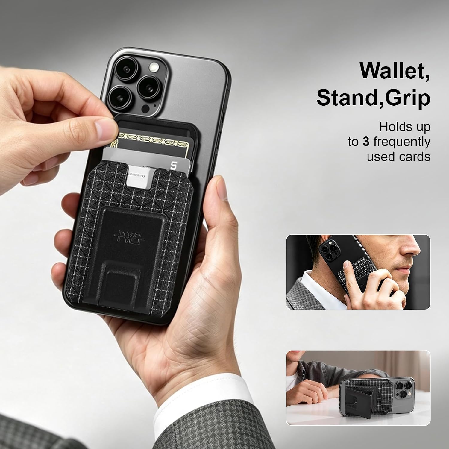 Magnetic Wallet Stand for iPhone Series, RFIS Blocking