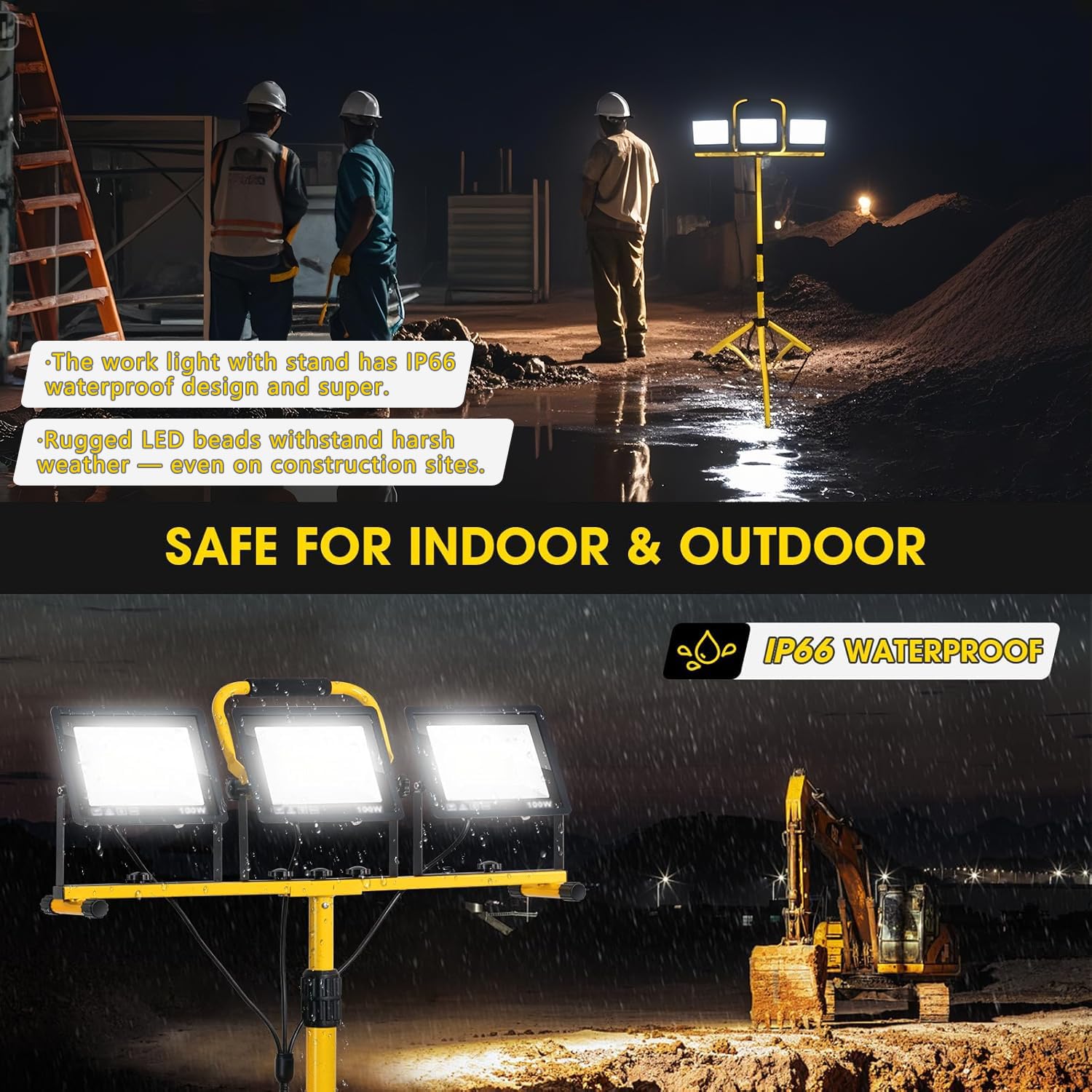 32000LM LED Work Light - 3 Heads, Tripod -4 32000LM LED Work Light - 3 Heads, Tripod -4