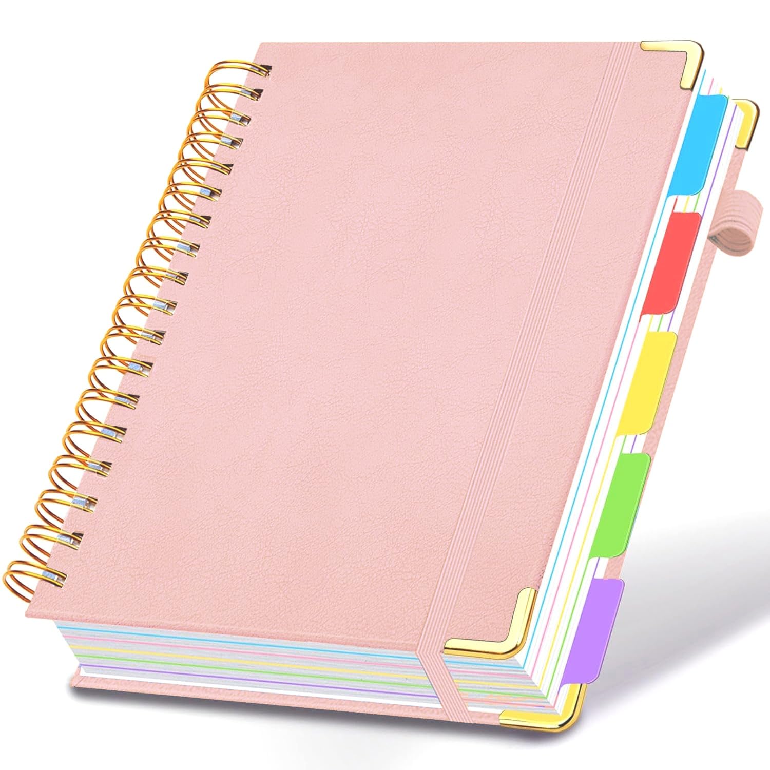 Cahier à spirale B5 couverture rigide imperméable grand carnet de notes 300 pages lignées - 8
