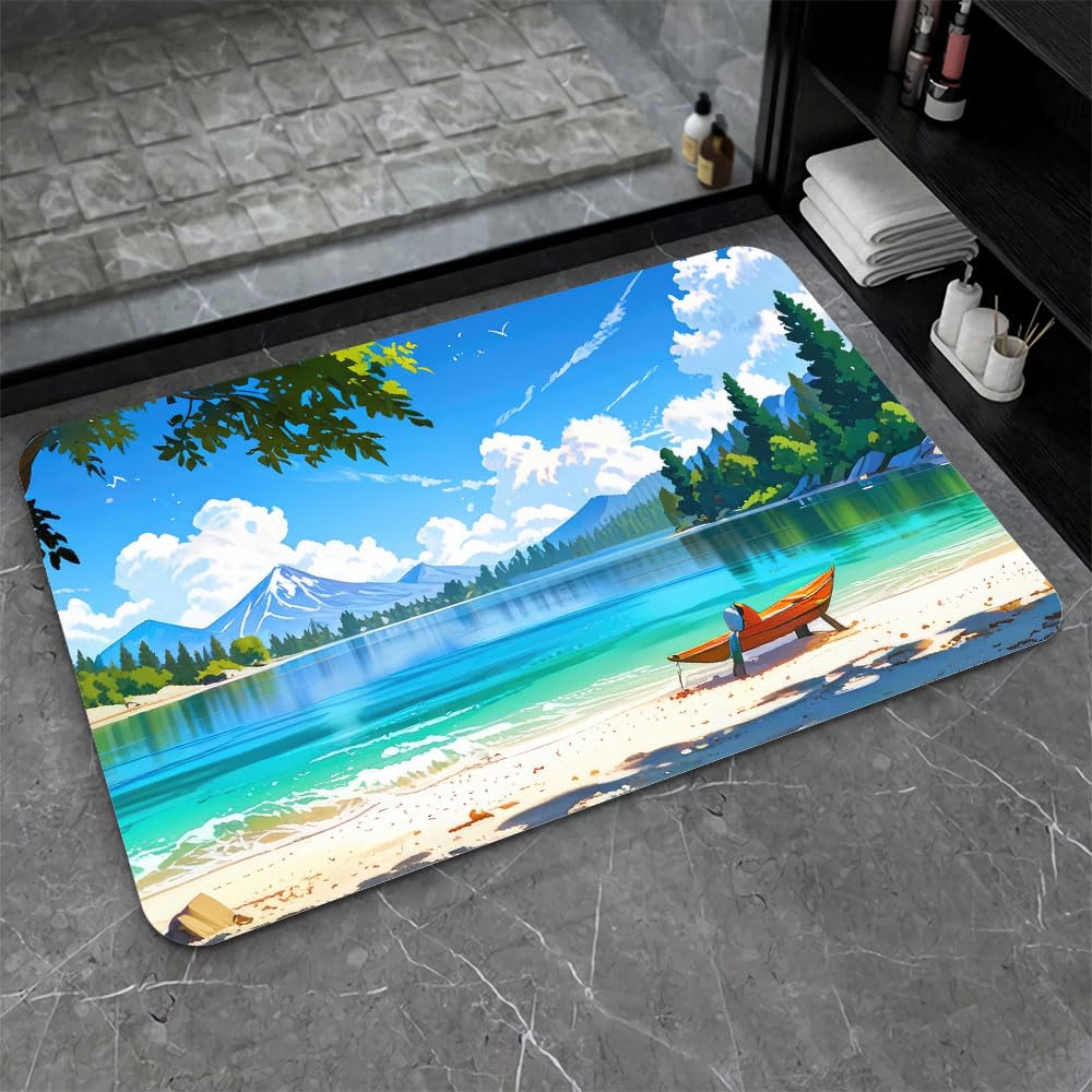 Tapis de bain en terre de diatomées 3D haut de gamme 80x40