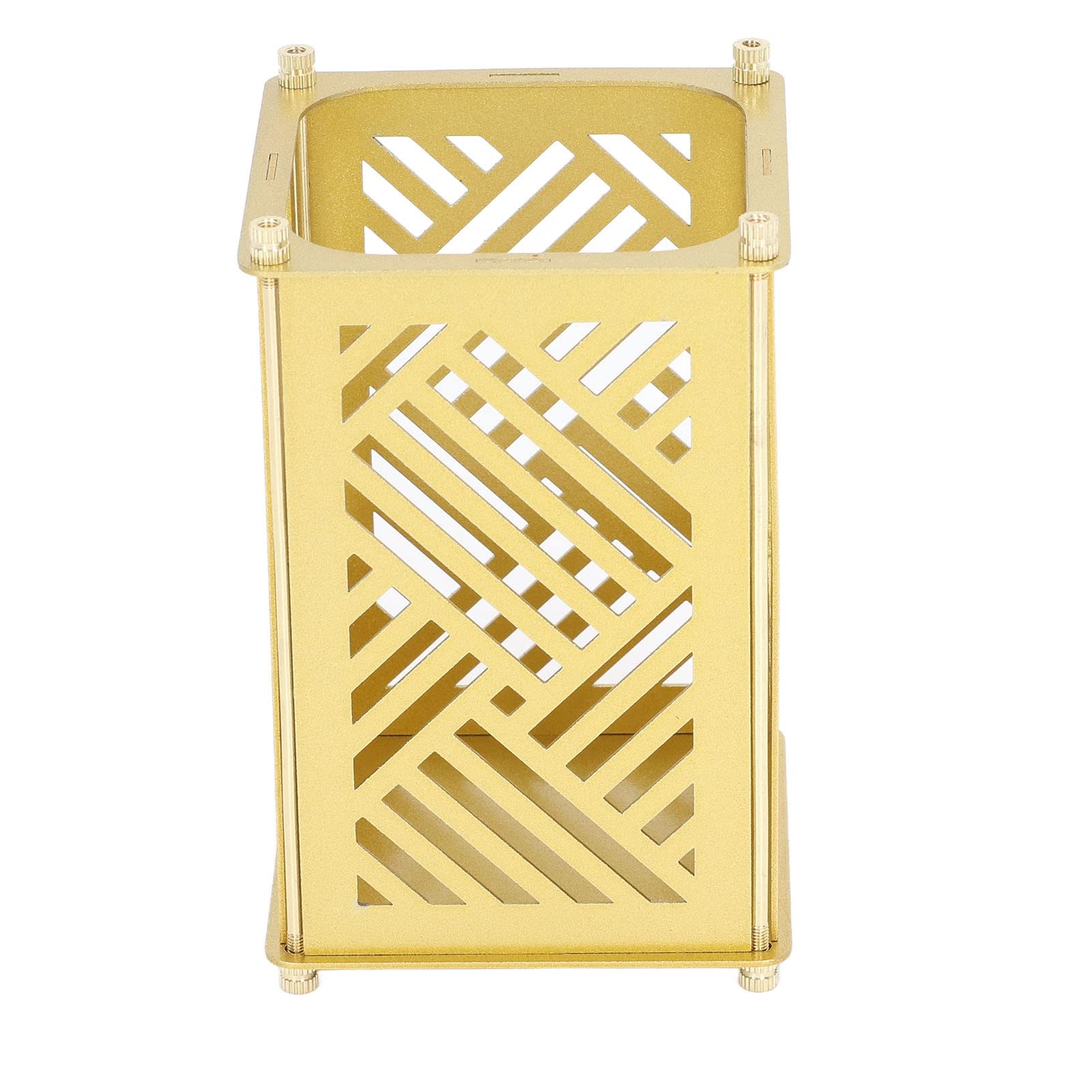 Porta della penna in metallo Gold Vomeko, porta della penna assemblato, porta della penna innovativo, porta a penna fai -da -te per il desktop della scuola per ufficio a casa