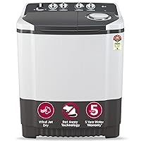 LG 7 Kg Semi-Automatic Top Load Washing Machine Dark Gray with 1300 RPM Spin Speed