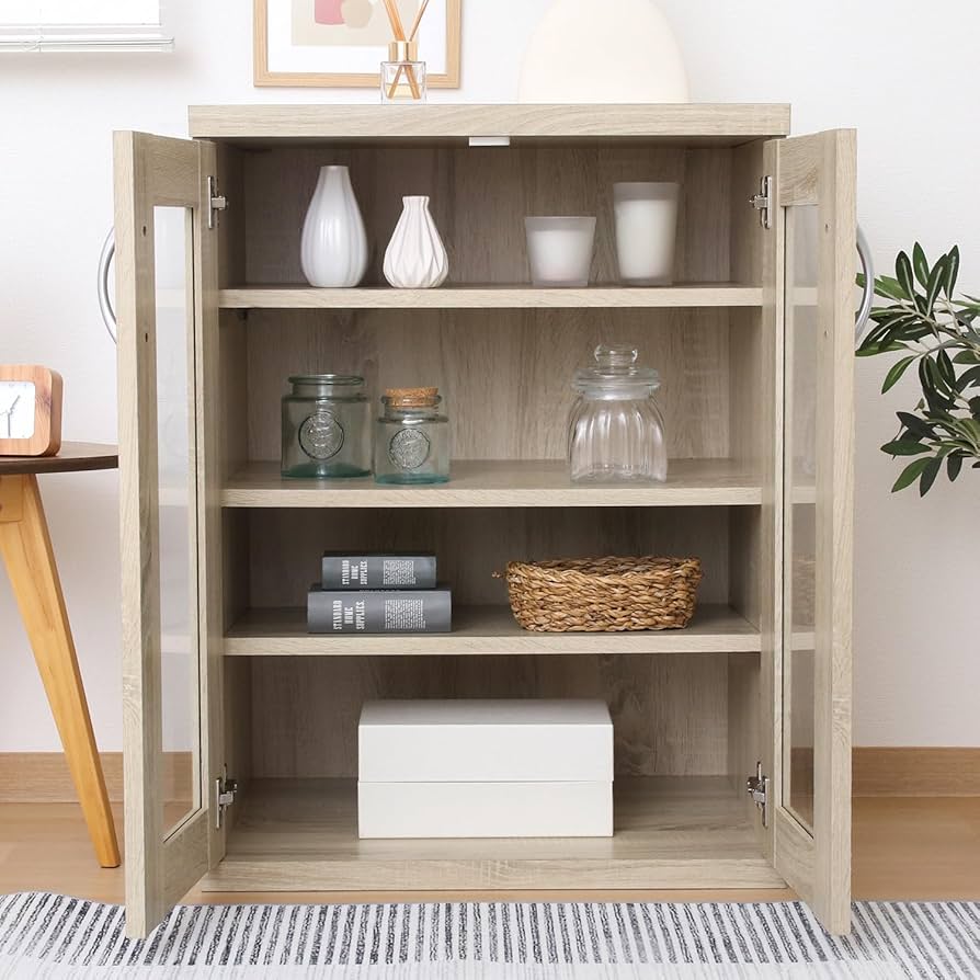 Amazon｜不二貿易 ラルゴ キャビネット 幅60×奥行41.5×高さ80cm