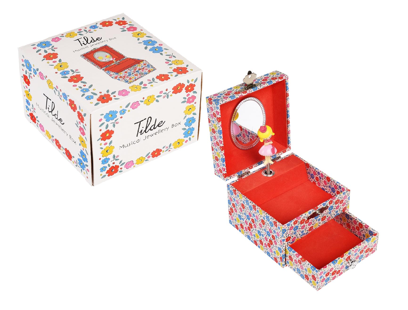 Rex London Red Tilde Musical Jewellery Box
