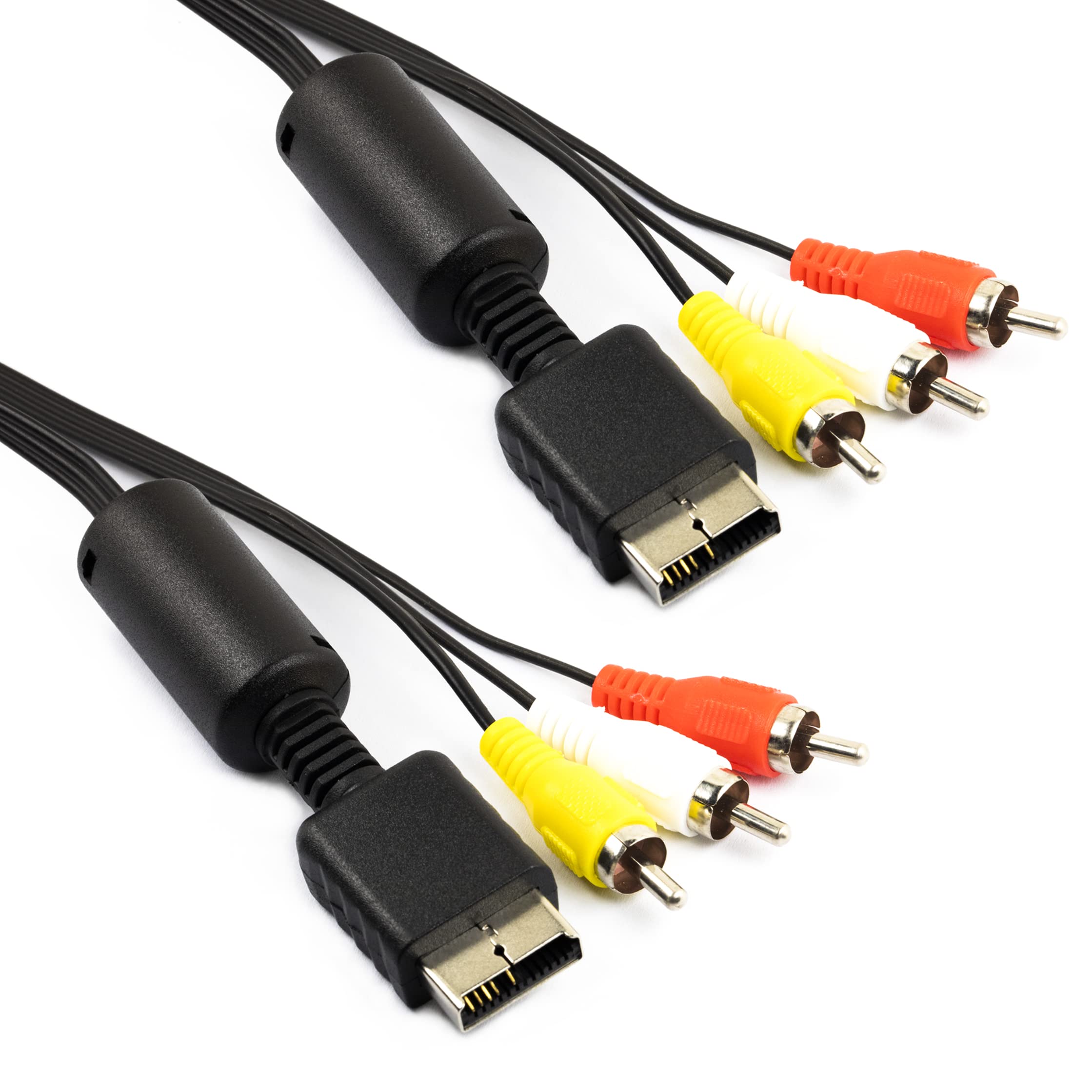 2pcs AV Cable 1.8Meter / 6FT for PS2, PS3, Black-image-47