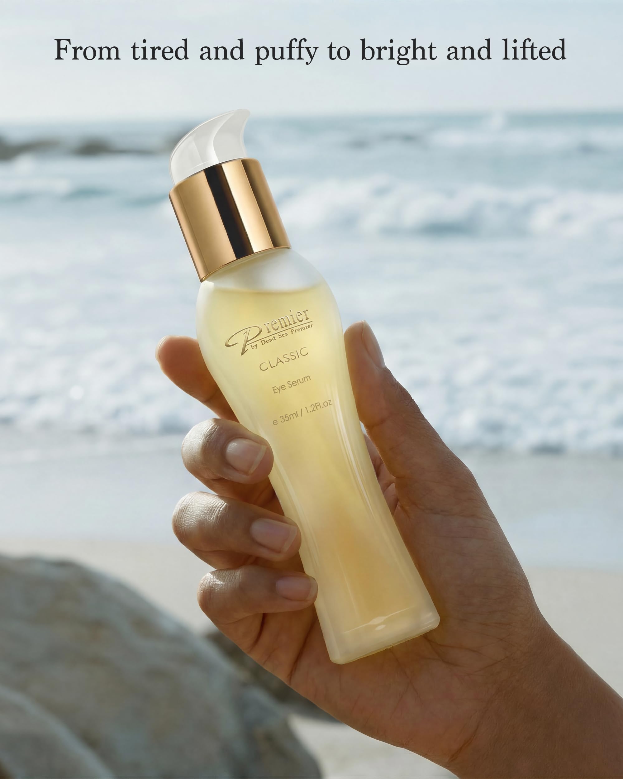 Premier Dead Sea Classic Eye Serum, Hypoallergenic, Age defying, Helps minimize wrinkles, Dark circles, Sagging skin, Reduce bags, with vitamins A & E 1.2 fl.oz