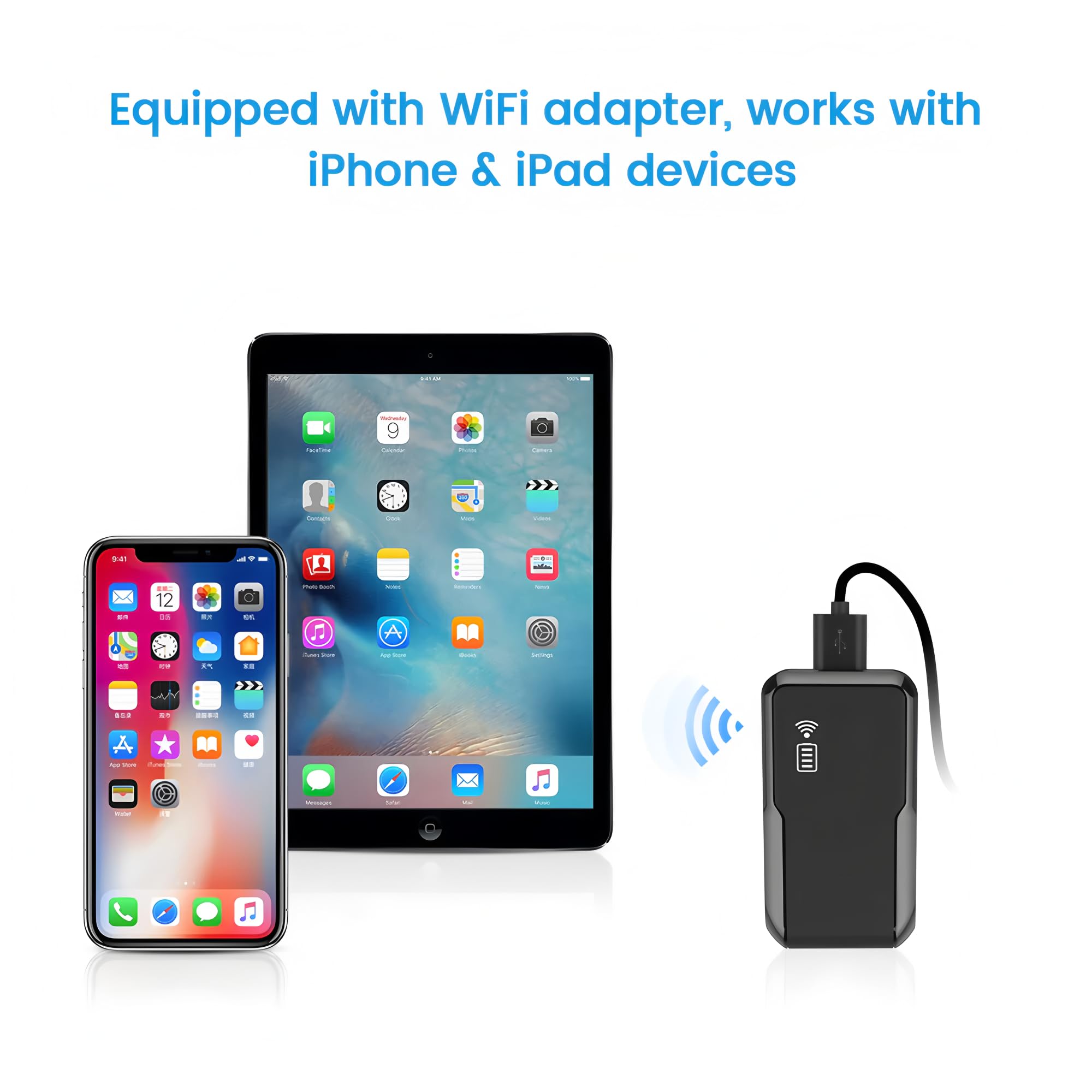 NTG150W camera di ispezione Borescopio flessibile per fucile con WI-FI da 45 POLLICI CON ADATTATORE WI-FI ISPEZIONE PORTATILE DELLA CANNA DELL'ARMA CON USB WIFI PER IOS, ANDROID, PC E OSX