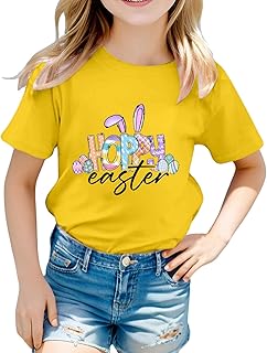 Tops de Verano Camiseta Acampanada De Algodón Con Estampado Pequeño Verano Tops Estética Sin Vientre Tops Niños Niñas 140