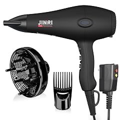 Hair Dryer - JINRI 1875W Diffuser Blow Dryer for Salon Personal Use Powerful Fast Drying with Diffuser Nozzle