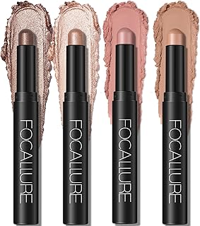 FOCALLURE 4PCS Cream Eyeshadow Stick Set, Mat...