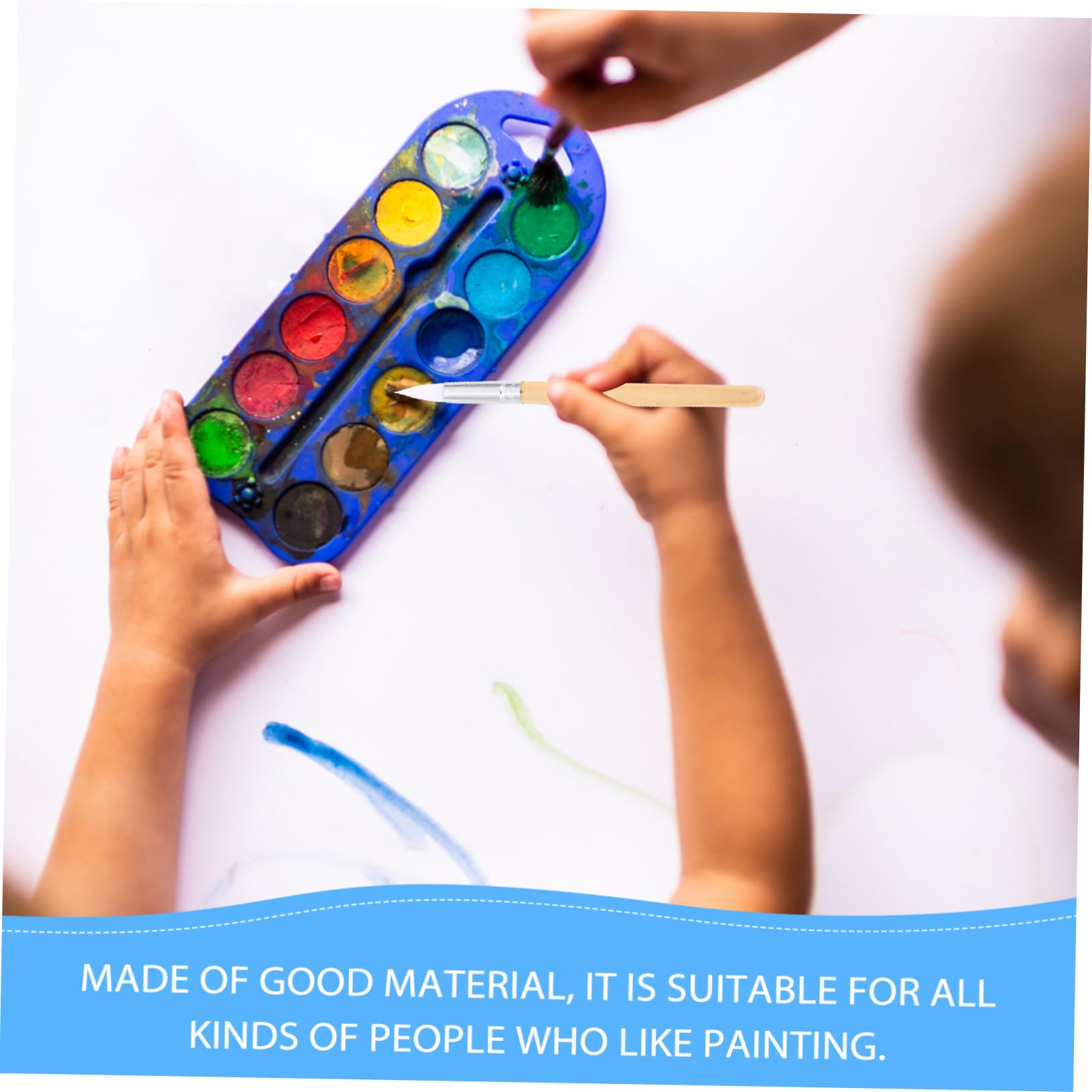 6piezas Suministros De Arte Pinceles Cortos para Principiantes y Artistas