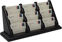 Vista 3 de Wooden Mallet, Tarjetero negro de 9 bolsillos para encimera