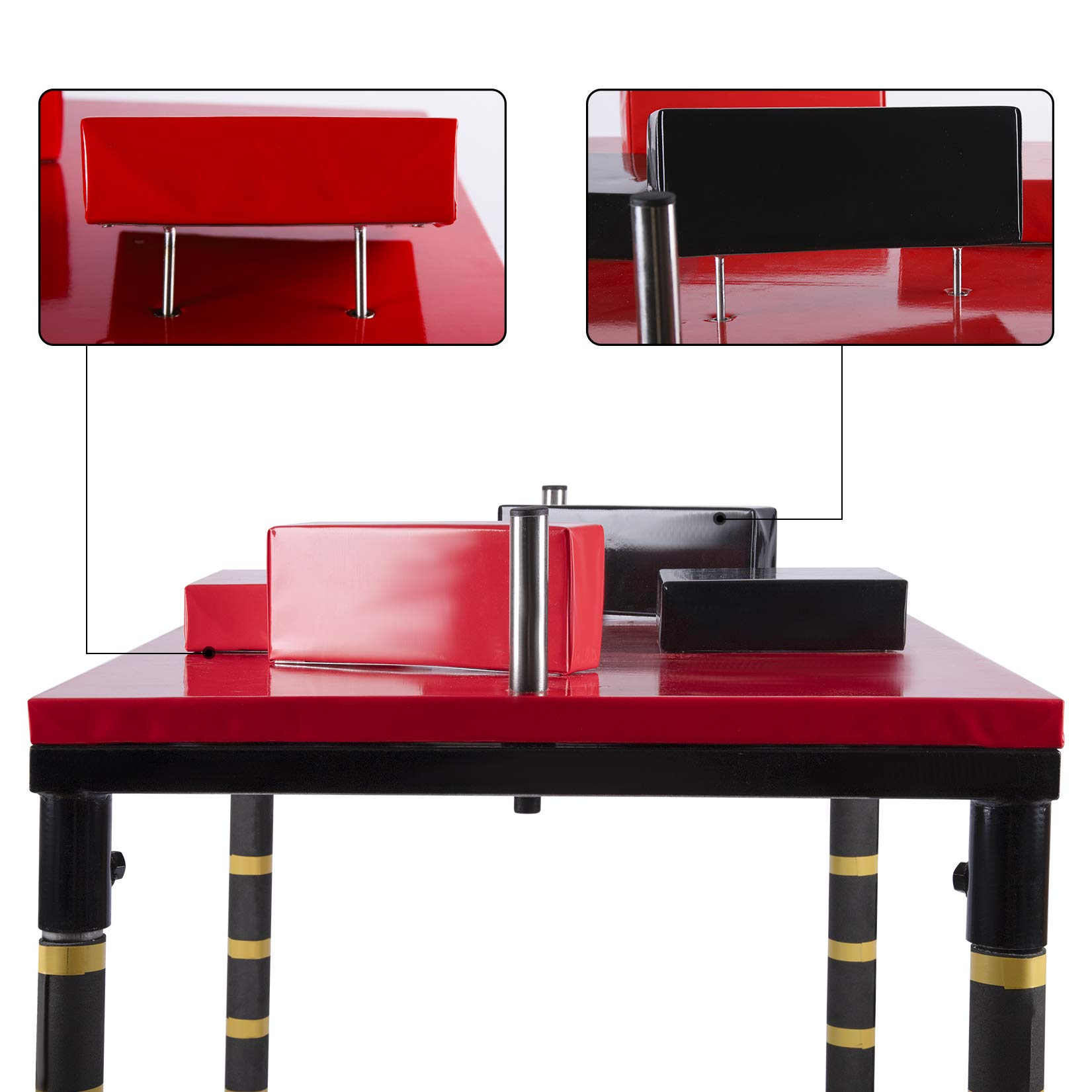 FUMENG Tavolo da Wrestling Standard del Braccio, esercitatore Muscolare del Braccio del Braccio, Adatto per la Formazione della Concorrenza o i luoghi di intrattenimento Domestico,Rosso