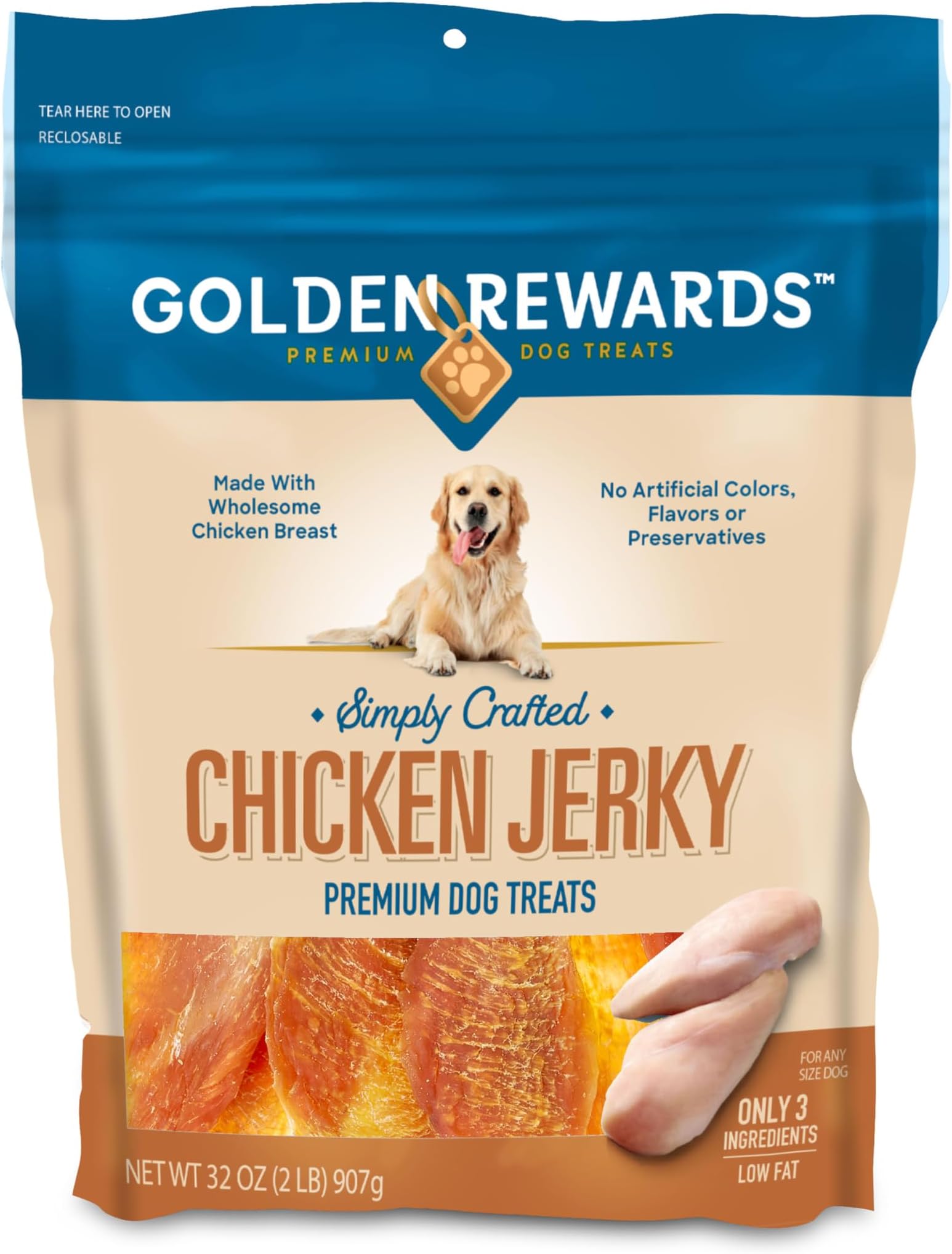 Chicken Jerky Dog Treat, Value 2 Pack (32 oz Each)