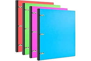 INFUN 1 Inch 3 Ring Binder, 4-Pack Telescoping Binder, Durable Plastic