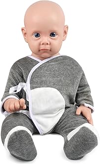 Vollence21 inch Full Silicone Dolls Boy Anatomically Correct Real Life Baby Dolls with Feed Kit Accessories & Gift Box for Kids 3+ or Reborners Collection - Boy