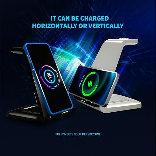 Miniatura 7 de Cargador inalámbrico, estación de carga inalámbrica 3 en 1, soporte de cargador inalámbrico rápido multiusos para iPhone 14131211ProMaxXSXRX8Plus,