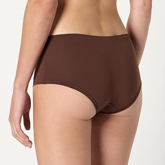 Amazon Essentials Women's Peached Microfiber Boyshort Panties, Pack of 6