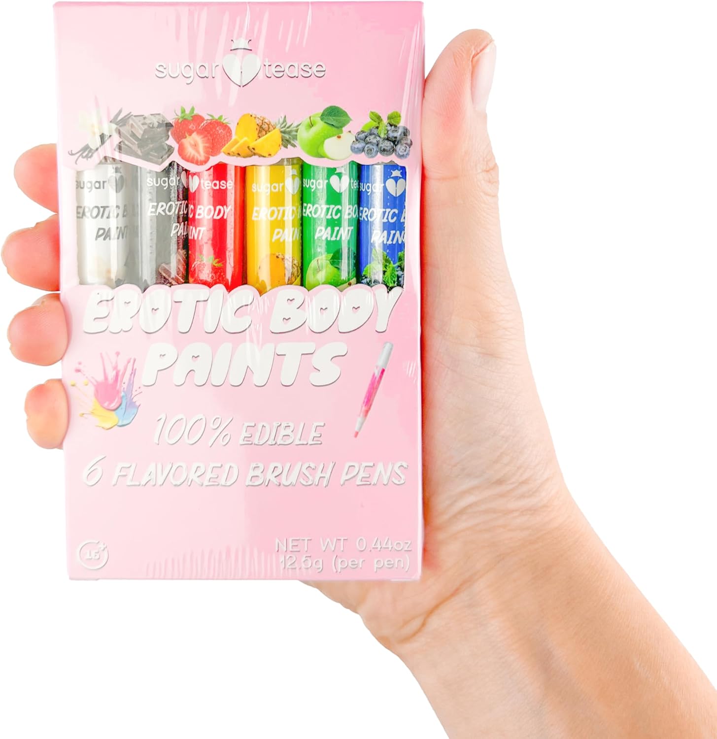 Edible Flavored Body Paints Erotic Intimate Lickable Brush Pens for Couples & Adults Sensual Standard Colors(6 pack)