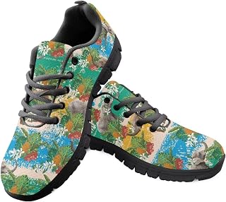 Women's Running Bohemian Shoes Sea Turtle Animal Print Shoes for Women Floral Shoe Mesh Walking Sneakers