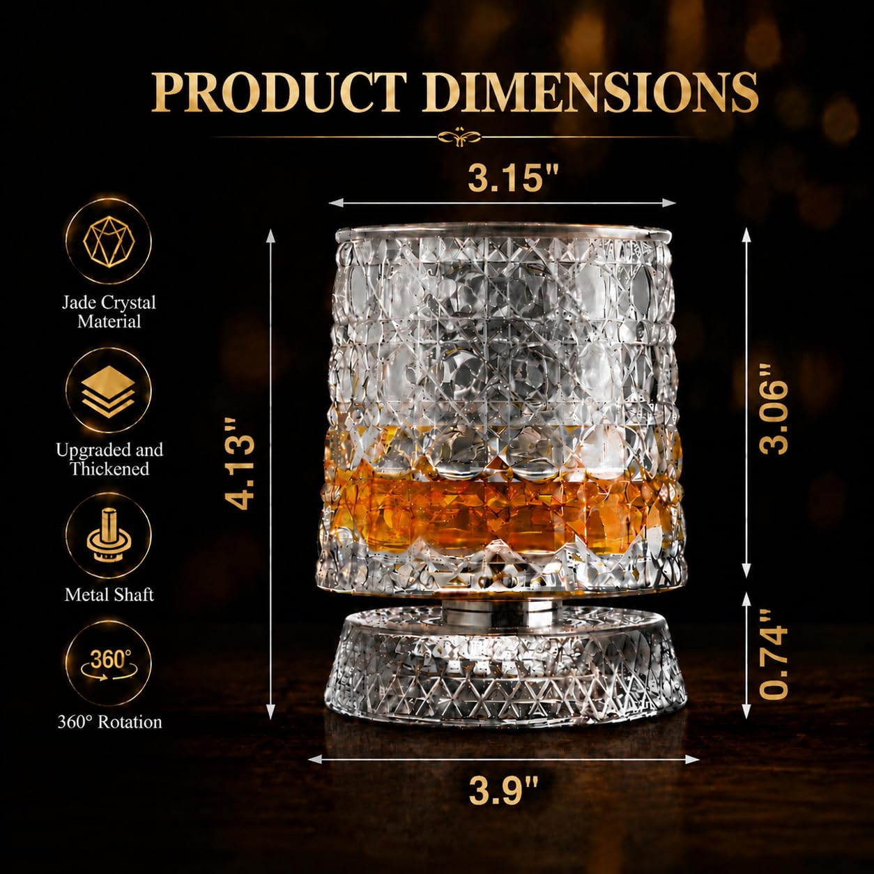 Rotating Whiskey Glass - 360° Aroma Release -5 Rotating Whiskey Glass - 360° Aroma Release -5