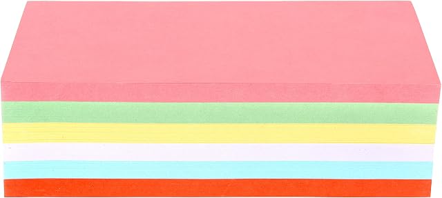 ewtshop® Moderationskarten, rechteckig, 200 x 100 mm, 250 St. 6 Farben, stabiles 180 g Papier